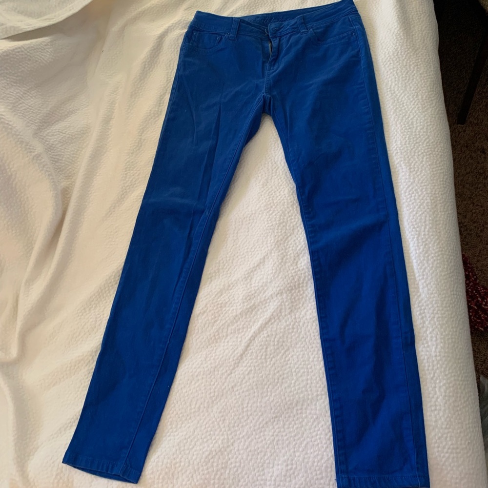 Used LA Idol electric blue juniors jeans